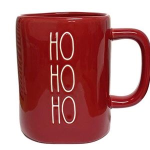 Rae Dunn Red Christmas Holiday HO HO HO Coffee Cup